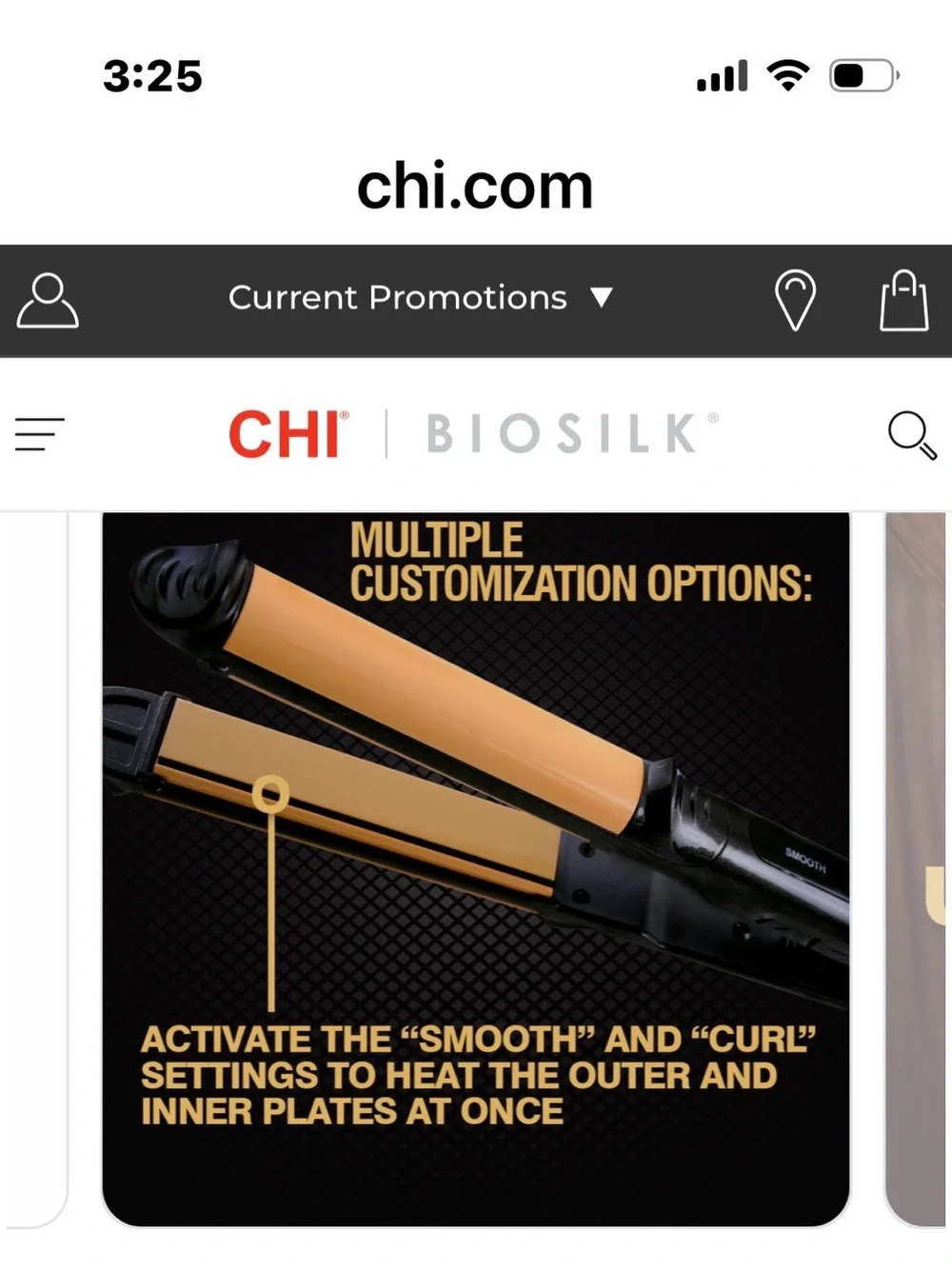 CHI Biosilk Black and Gold 3-in-1 Tourmaline Ceramic Styler